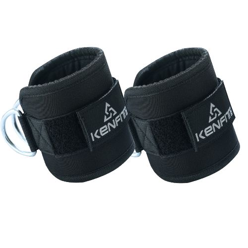 Anckle Straps for Cable Machine 10x4 inches D-Ring Wrap Strappy Heels Gym  Kenfit
