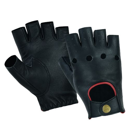 Fingerless Driving Gloves men Leather Black Cycling Fashion ladies Kenfit